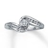 Thumbnail Image 1 of Previously Owned Diamond Engagement Ring 3/8 ct tw Round-cut 14K White Gold - Size 8.75