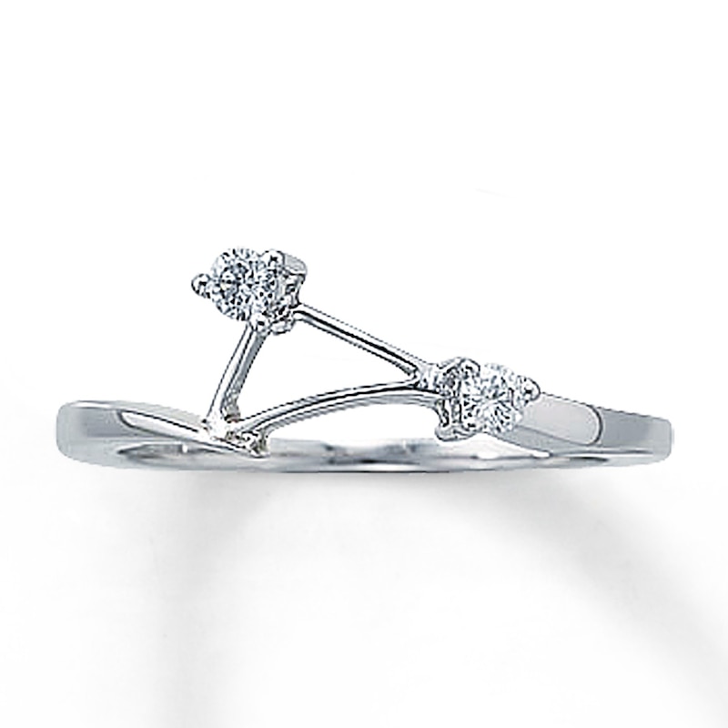 Main Image 1 of Previously Owned Diamond Wedding Band 1/10 ct tw Round-cut 14K White Gold Size 11