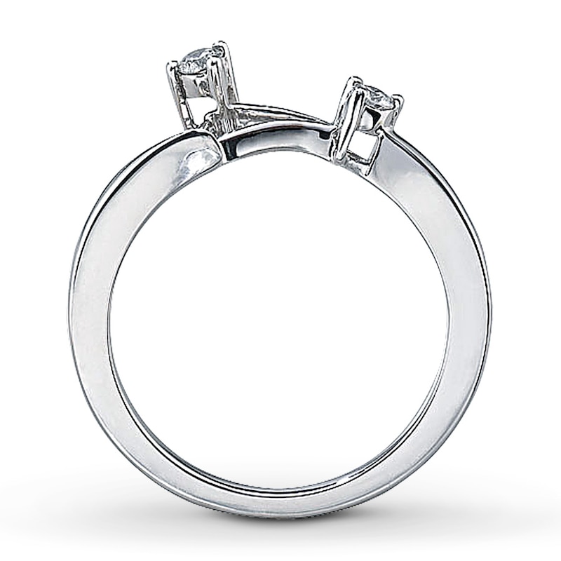 Main Image 2 of Previously Owned Diamond Wedding Band 1/10 ct tw Round-cut 14K White Gold Size 11