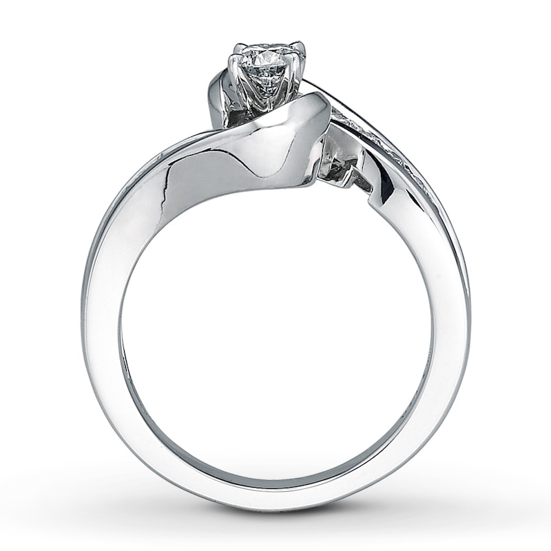 Main Image 2 of Previously Owned Diamond Engagement Ring 3/4 ct tw Round-cut 14K White Gold Size 13