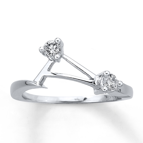 Previously Owned Diamond Enhancer Ring 1/5 ct tw Round-cut 14K White Gold Size 10.75
