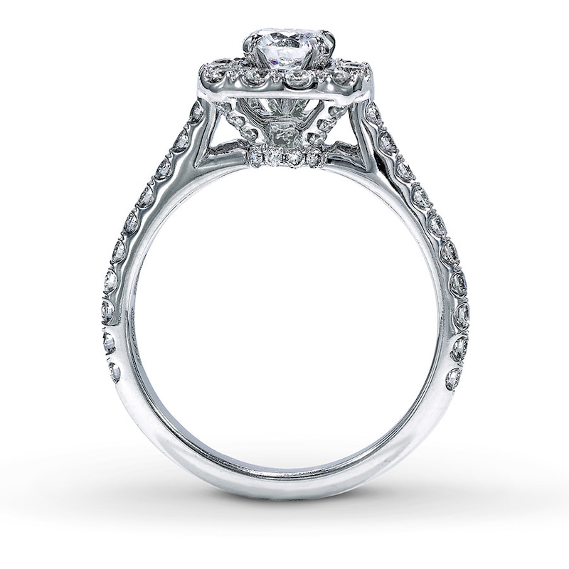 Main Image 2 of Previously Owned Neil Lane Engagement Ring 1-1/8 ct tw Round-cut Diamonds 14K White Gold - Size 2.75