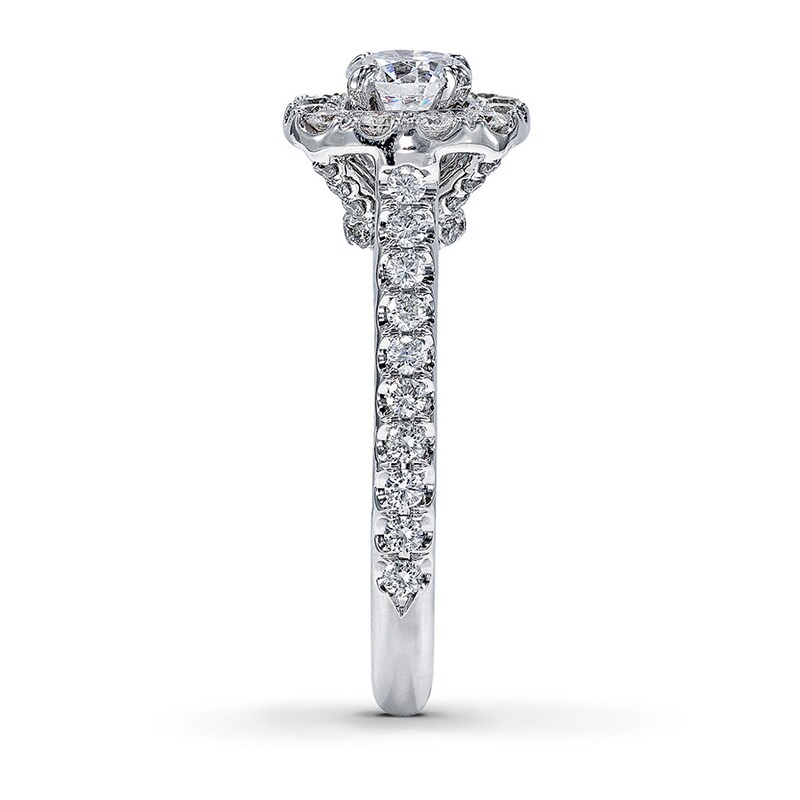 Main Image 3 of Previously Owned Neil Lane Engagement Ring 1-1/8 ct tw Round-cut Diamonds 14K White Gold - Size 2.75