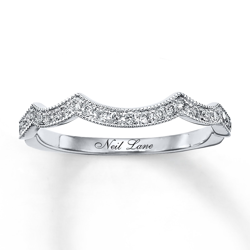 Main Image 1 of Previously Owned Neil Lane Wedding Band 1/5 ct tw Round-cut Diamonds 14K White Gold - Size 5.5
