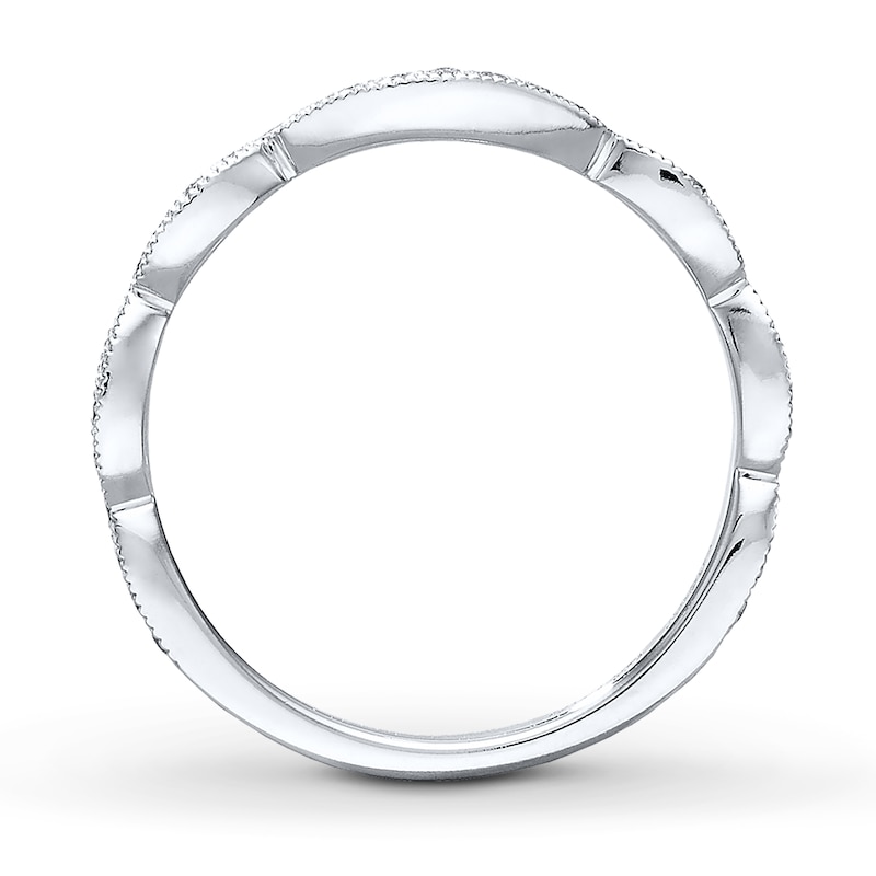 Main Image 2 of Previously Owned Neil Lane Wedding Band 1/5 ct tw Round-cut Diamonds 14K White Gold - Size 5.5