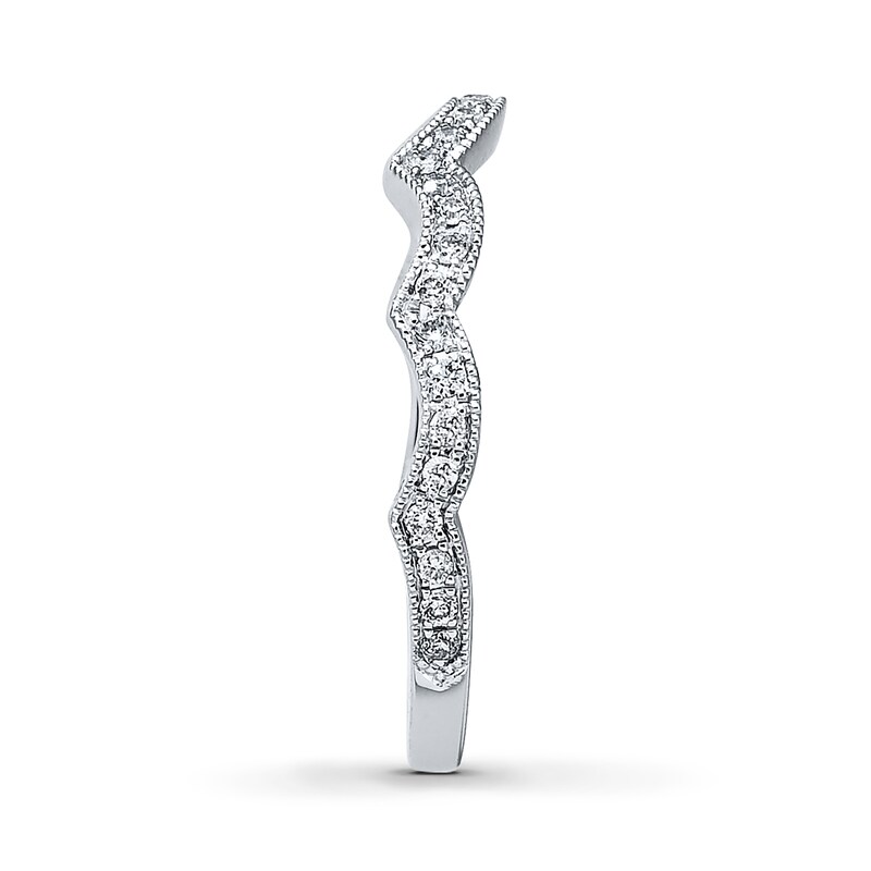 Main Image 3 of Previously Owned Neil Lane Wedding Band 1/5 ct tw Round-cut Diamonds 14K White Gold - Size 5.5