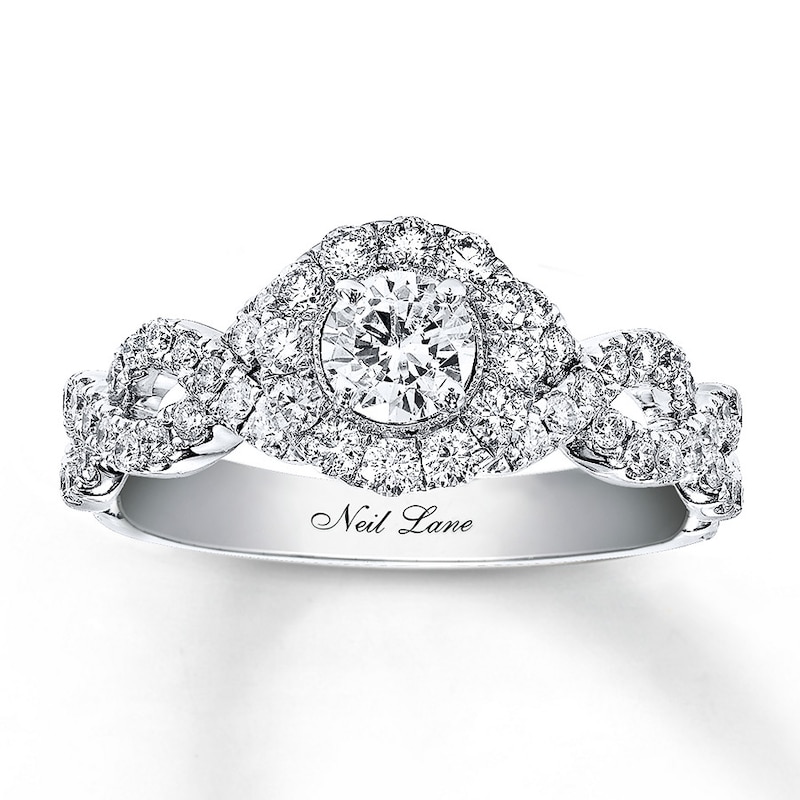 Main Image 1 of Previously Owned Neil Lane Engagement Ring 1 ct tw Round-cut Diamonds 14K White Gold - Size 5.75