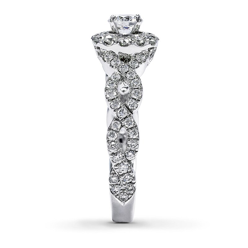Main Image 3 of Previously Owned Neil Lane Engagement Ring 1 ct tw Round-cut Diamonds 14K White Gold - Size 5.75