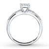 Thumbnail Image 1 of Previously Owned Diamond Engagement Ring 1/4 ct tw Round-cut 10K White Gold - Size 9.75