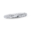 Thumbnail Image 1 of Previously Owned Diamond Wedding Band 1/20 ct tw Round-cut 10K White Gold - Size 4.5