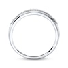 Thumbnail Image 3 of Previously Owned Diamond Wedding Band 1/20 ct tw Round-cut 10K White Gold - Size 4.5
