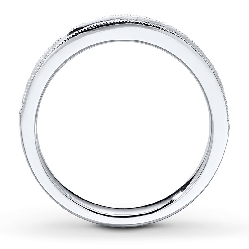 Main Image 2 of Previously Owned Diamond Wedding Band 3/8 ct tw Round-cut 14K White Gold Size 10.25