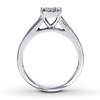 Thumbnail Image 2 of Previously Owned Diamond Engagement Ring 5/8 ct tw Princess, Round & Baguette-cut 14K White Gold Size 4