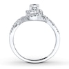 Thumbnail Image 1 of Previously Owned Diamond Engagement Ring 3/8 ct tw Round-cut 14K White Gold - Size 4