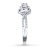 Thumbnail Image 2 of Previously Owned Diamond Engagement Ring 3/8 ct tw Round-cut 14K White Gold - Size 4