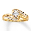 Thumbnail Image 1 of Previously Owned Diamond Engagement Ring 3/8 ct tw Round-cut 10K Yellow Gold Size 3.75