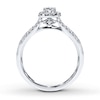 Thumbnail Image 2 of Previously Owned Diamond Engagement Ring 3/8 ct tw Round-cut 10K White Gold - Size 3.75