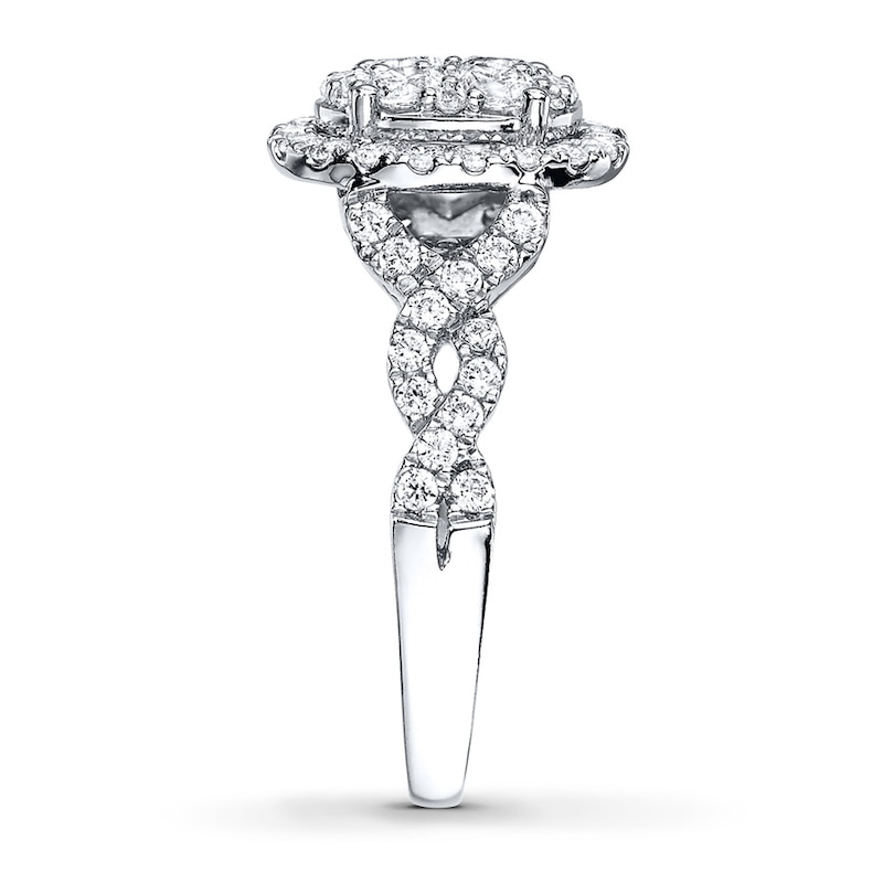 Main Image 3 of Previously Owned Engagement Ring 1 ct tw Round-cut Diamonds 14K White Gold Size 4.25