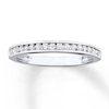 Thumbnail Image 1 of Previously Owned Diamond Wedding Ring 1/4 ct tw Round-cut 14K White Gold - Size 10.25