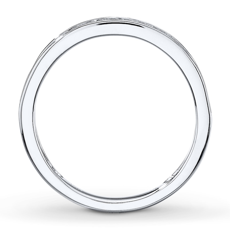 Main Image 2 of Previously Owned Diamond Wedding Ring 1/4 ct tw Round-cut 14K White Gold - Size 10.25