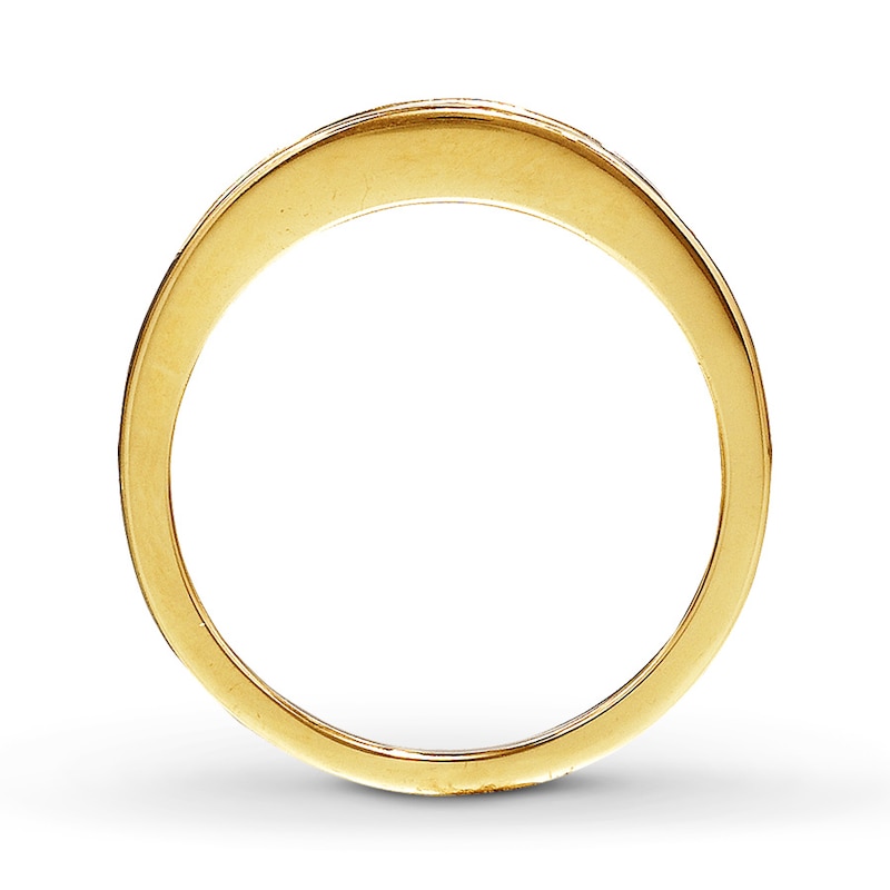 Main Image 2 of Previously Owned Wedding band 1/2 ct tw Princess-cut Diamonds 14K Yellow Gold - Size 9.5