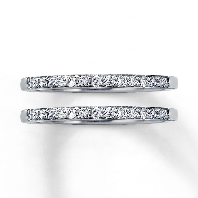 Main Image 1 of Previously Owned Wedding Bands 1/4 ct tw Round-cut Diamonds 14K White Gold - Size 9