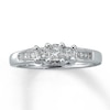 Thumbnail Image 1 of Previously Owned 3-Stone Engagement Ring 1/2 ct tw Princess-cut Diamonds 14K White Gold Size 10.5