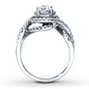 Thumbnail Image 2 of Previously Owned Engagement Ring 1-1/5 ct tw Round-cut Diamonds 14K White Gold Size 10.5