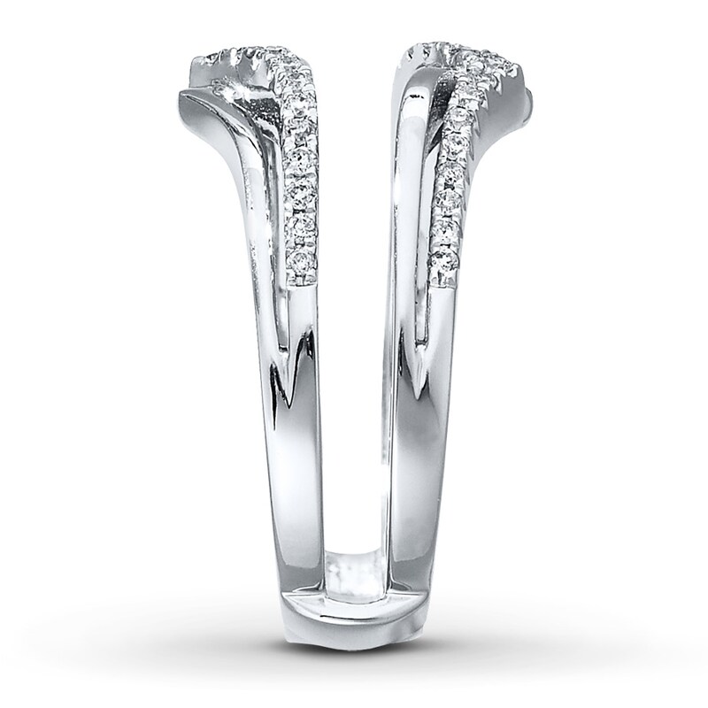 Main Image 3 of Previously Owned Wedding Ring 1/4 ct tw Round-cut Diamonds 14K White Gold - Size 4.25