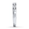 Thumbnail Image 3 of Previously Owned Diamond Wedding Band 1/3 ct tw Princess & Baguette-cut 14K White Gold - Size 4