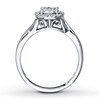 Thumbnail Image 2 of Previously Owned Engagement Ring 1/3 ct tw Round-cut Diamonds 10K White Gold Size 11