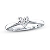 Thumbnail Image 1 of Previously Owned Heart Ring 1/8 ct tw Round-cut Diamonds Sterling Silver - Size 3.5