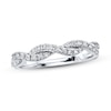 Thumbnail Image 1 of Previously Owned Anniversary Ring 1/6 ct tw Round-cut Diamonds 10K White Gold - Size 10.5