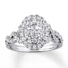 Thumbnail Image 1 of Previously Owned Engagement Ring 1 ct tw Round-cut Diamonds 14K White Gold Size 5.5