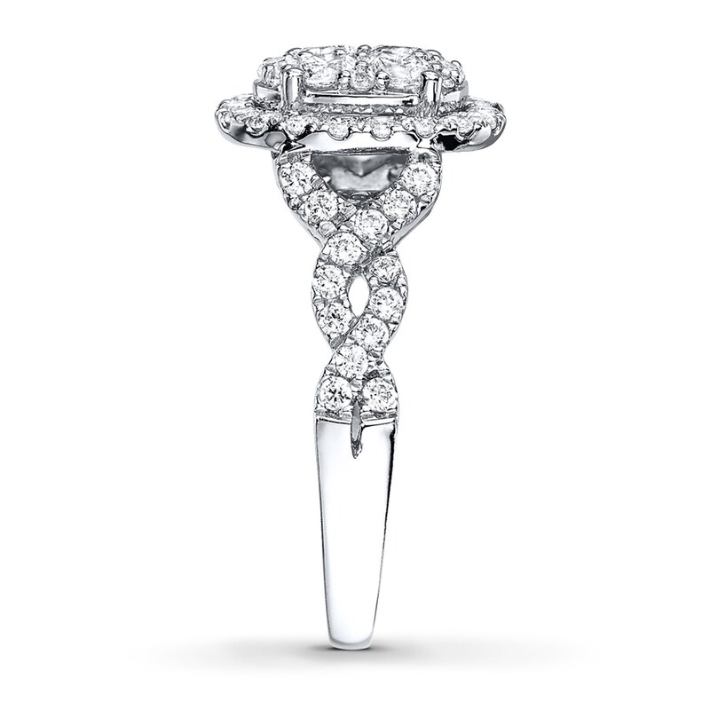 Main Image 3 of Previously Owned Engagement Ring 1 ct tw Round-cut Diamonds 14K White Gold Size 5.5