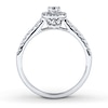 Thumbnail Image 1 of Previously Owned Diamond Engagement Ring 3/8 ct tw Round-cut 10K White Gold - Size 4.25