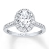 Thumbnail Image 1 of Previously Owned Neil Lane Diamond Engagement Ring 2-1/8 ct tw Oval & Round-cut 14K White Gold Size 4.5