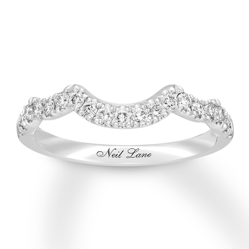 Main Image 1 of Previously Owned Neil Lane Diamond Wedding Band 1/3 ct tw Round-cut 14K White Gold - Size 4.25