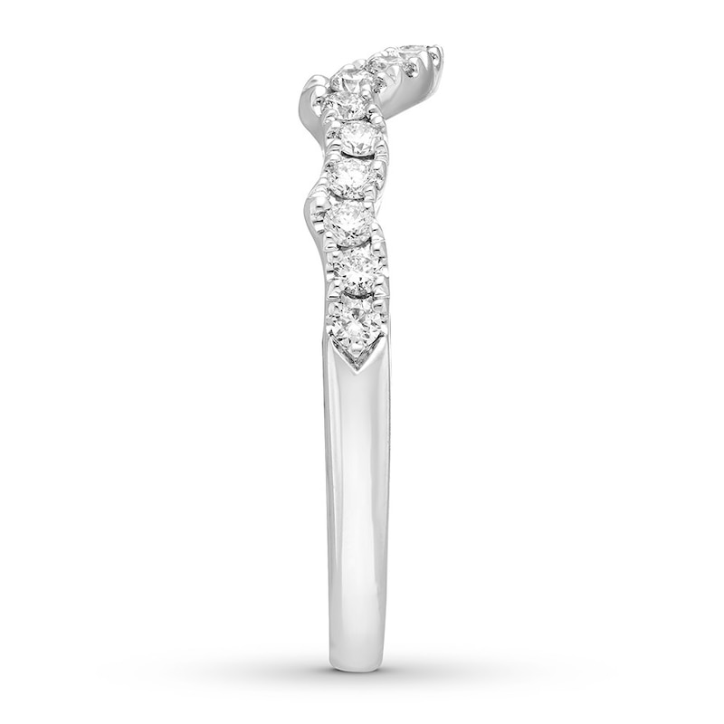 Main Image 3 of Previously Owned Neil Lane Diamond Wedding Band 1/3 ct tw Round-cut 14K White Gold - Size 4.25