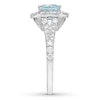 Thumbnail Image 3 of Previously Owned Neil Lane Aquamarine Engagement Ring 1-1/4 ct tw Round-cut Diamonds 14K White Gold Size 4.75