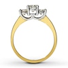 Thumbnail Image 2 of Previously Owned Three-Stone Diamond Engagement Ring 1 ct tw Round-cut 14K Yellow Gold Size 9.75