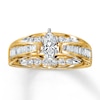 Thumbnail Image 1 of Previously Owned Diamond Engagement Ring 1 ct tw Marquise, Baguette & Round-cut 14K Yellow Gold Size 4.5