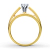 Thumbnail Image 1 of Previously Owned Diamond Engagement Ring 1 ct tw Marquise, Baguette & Round-cut 14K Yellow Gold - Size 4.5