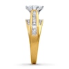 Thumbnail Image 2 of Previously Owned Diamond Engagement Ring 1 ct tw Marquise, Baguette & Round-cut 14K Yellow Gold - Size 4.5