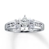 Thumbnail Image 1 of Previously Owned Diamond Engagement Ring 3/4 ct tw Marquise & Round-cut 14K White Gold Size 3