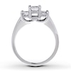 Thumbnail Image 1 of Previously Owned Three-stone Diamond Engagement Ring Princess-cut 1 ct tw 14 K White Gold - Size 3.5