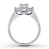 Thumbnail Image 1 of Previously Owned Three-stone Diamond Engagement Ring Princess-cut 1 ct tw 14 K White Gold - Size 3.5