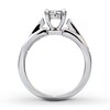 Thumbnail Image 2 of Previously Owned Engagement Ring 1 ct tw Princess & Ronud-cut Diamonds 14K White Gold - Size 4.25