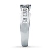 Thumbnail Image 3 of Previously Owned Engagement Ring 1 ct tw Princess & Ronud-cut Diamonds 14K White Gold - Size 4.25