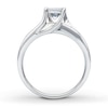 Thumbnail Image 1 of Previously Owned Diamond Engagement Ring 1 ct tw Princess & Round-cut 14K White Gold - Size 10.25